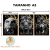 Kit 3 Quadros Decorativos - Foco Disciplina e Execução (Gold Marble) - comprar online