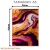 Quadro Decorativo - Arte Abstrata em Tons de Roxo e Dourado