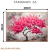 Quadro Decorativo Personalizado - Pintura Árvore da Vida com Folhas Rosas - Damuvia - Quadros Decorativos com Moldura Filete