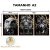 Kit 3 Quadros Decorativos - Foco Disciplina e Execução (Gold Marble) - Damuvia - Quadros Decorativos com Moldura Filete