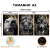 Kit 3 Quadros Decorativos - Foco Disciplina e Execução (Gold Marble) - loja online