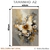 Quadro Decorativo - Pintura Borboleta Dourada em Flores - Damuvia - Quadros Decorativos com Moldura Filete