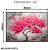 Imagem do Quadro Decorativo Personalizado - Pintura Árvore da Vida com Folhas Rosas