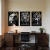 Kit 3 Quadros Decorativos - Foco Disciplina e Execução (Gold Marble) - Damuvia - Quadros Decorativos com Moldura Filete