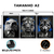 Kit 3 Quadros Decorativos - Execução Foco e Disciplina (Olho Azul) - loja online