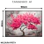Quadro Decorativo Personalizado - Pintura Árvore da Vida com Folhas Rosas - comprar online