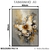 Imagem do Quadro Decorativo - Pintura Borboleta Dourada em Flores