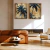 Kit 2 Quadros Decorativos - Pintura Paraíso das Palmeiras - Damuvia - Quadros Decorativos com Moldura Filete