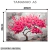 Quadro Decorativo Personalizado - Pintura Árvore da Vida com Folhas Rosas - Damuvia - Quadros Decorativos com Moldura Filete