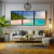 Kit 3 Quadros Decorativos - Praia - Damuvia - Quadros Decorativos com Moldura Filete