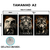 Kit 3 Quadros Decorativos - Foco Disciplina e Execução (Olho Verde) - Damuvia - Quadros Decorativos com Moldura Filete