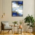 Quadro Decorativo - Arte Abstrata em Tons de Azul e Dourado - loja online
