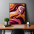 Quadro Decorativo - Arte Abstrata em Tons de Roxo e Dourado - comprar online