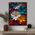 Quadro Decorativo - Explosão Floral Multicor - Damuvia - Quadros Decorativos com Moldura Filete
