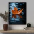 Quadro Decorativo - Folha de Outono Flutuando Sobre o Lago