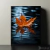 Imagem do Quadro Decorativo - Folha de Outono Flutuando Sobre o Lago