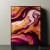 Quadro Decorativo - Arte Abstrata em Tons de Roxo e Dourado na internet