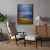 Quadro Decorativo - Harmonia da Praia e Montanhas Sob o Céu Tempestuoso