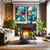 Imagem do Kit 2 Quadros Decorativos - Explosão de Cores com Toques Dourados