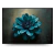Quadro Decorativo - Flor Azul em Fundo Abstrato