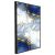 Quadro Decorativo - Arte Abstrata em Tons de Azul e Dourado - comprar online