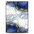 Quadro Decorativo - Arte Abstrata em Tons de Azul e Dourado