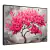 Quadro Decorativo Personalizado - Pintura Árvore da Vida com Folhas Rosas - comprar online