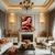 Imagem do Quadro Decorativo - Arte Abstrata em Tons de Roxo e Dourado