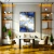 Quadro Decorativo - Arte Abstrata em Tons de Azul e Dourado na internet