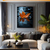 Imagem do Quadro Decorativo - Folha de Outono Flutuando Sobre o Lago