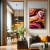 Quadro Decorativo - Arte Abstrata em Tons de Roxo e Dourado na internet