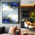 Imagem do Quadro Decorativo - Arte Abstrata em Tons de Azul e Dourado