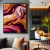 Quadro Decorativo - Arte Abstrata em Tons de Roxo e Dourado na internet