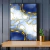 Quadro Decorativo - Arte Abstrata em Tons de Azul e Dourado na internet