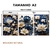 Imagem do Kit 3 Quadros Decorativos - Flores Douradas & Azuis