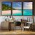Kit 3 Quadros Decorativos - Praia - Damuvia - Quadros Decorativos com Moldura Filete