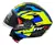 Capacete FW3 X Open Fox amarelo e azul - comprar online