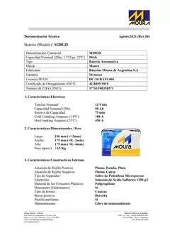 Bateria Moura 12v 65ah 20gd en internet