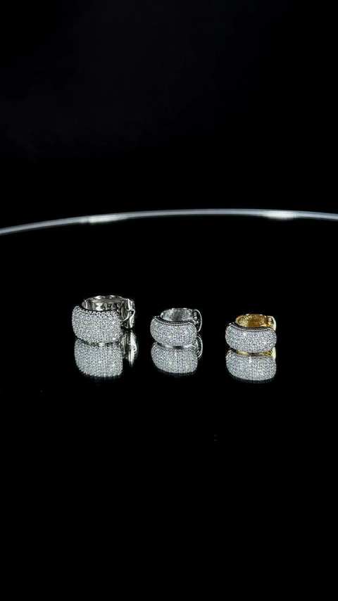 Argola moissanite 12mm
