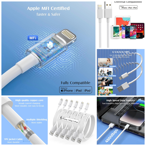 cables de carga rápida de 60 W y 3.1 pies Cable de carga rápida tipo C de 60 W para iPhone - comprar en línea