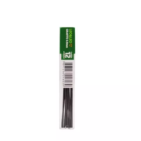 Mina de grafite HB 0.9mm da marca Leo&Leo, embalagem contendo 12 unidades.