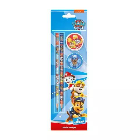 Kit Escolar - Cartela C/4 peças - Patrulha Canina