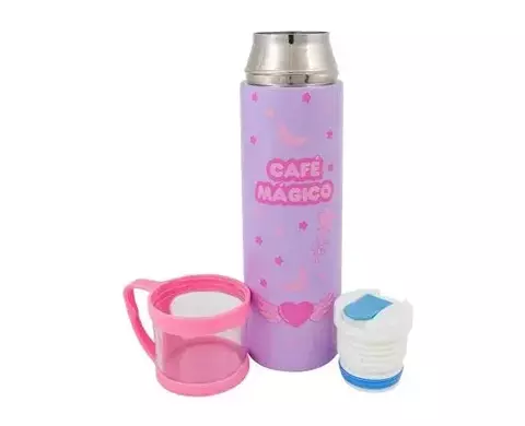GARRAFA TERMICA COM CANECA - GAMER GIRL