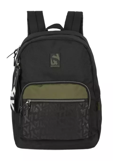 Mochila Juvenil Preto com verde - UP4 YOU