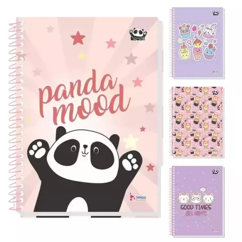CADERNO 01X1 CAPA DURA KAWAII 80 FOLHAS - TAMOIO