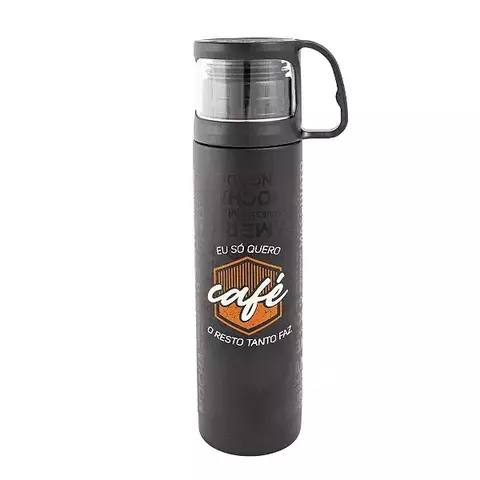 GARRAFA TERMICA COM CANECA - URBANO QUERO CAFE