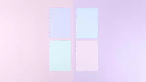 Refil Grande Candy Colors Linha Branca - Caderno Inteligente