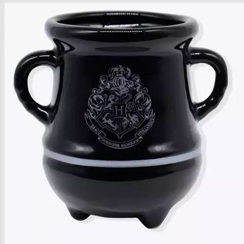 Caneca Formato Porcao 3D 350ML Hogwarts Prata - Zona Criativa
