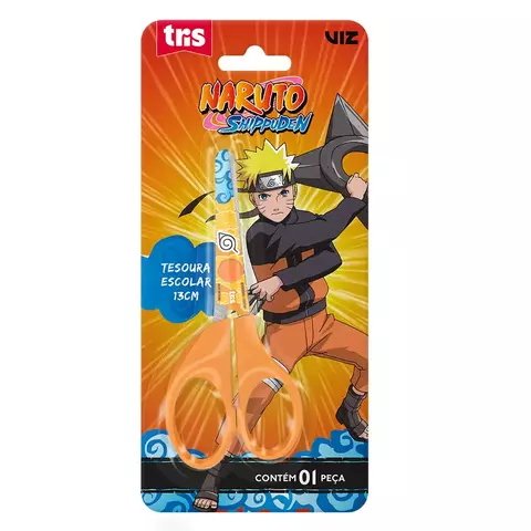 Tesoura Escolar NARUTO Lâmina Decorada 13CM - TRIS