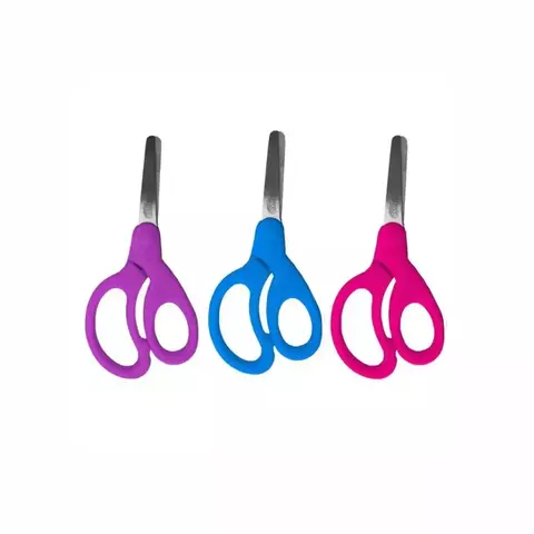 Tesoura Escolar Neon Curva 13CM